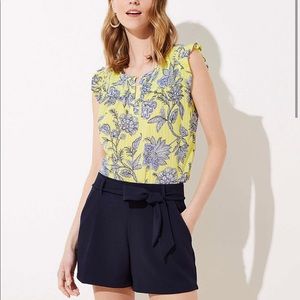 LOFT Tie Waist Stretch Pull On Shorts